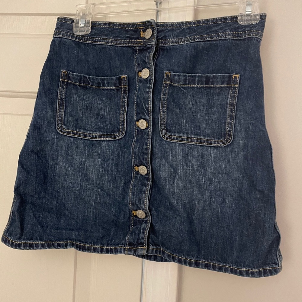 Button up jean skirt